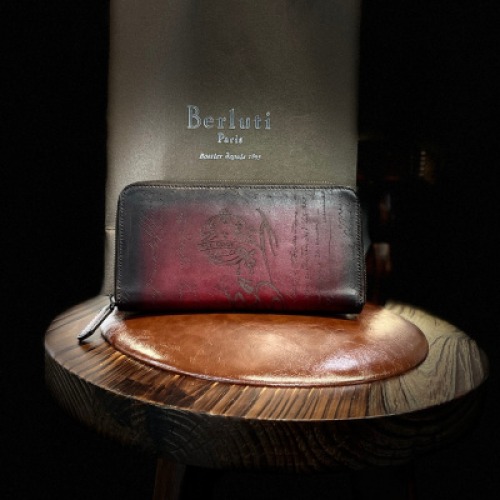 原版復刻 新作入荷 Berluti 本革メンズの 長財布。size：10*19*2cm