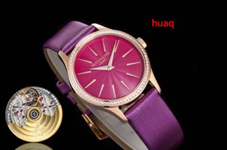 高品質パテックフィリップ 33MM 女性自動巻ムーブメント腕時計 huaq工場