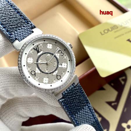 高品質ルイヴィトン  34mm 石英腕時計 huaq工場