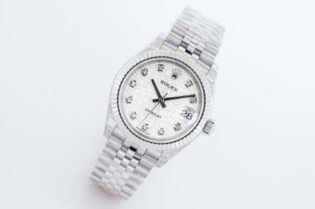 ロレックス 高品質女性31mm石英電池式  腕時計