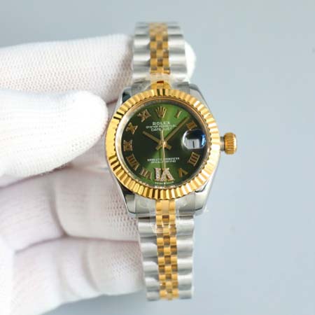 ロレックス 高品質女性28MM石英電池式 腕時計