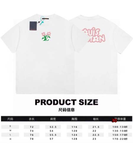 2024年3月28日春夏新作入荷ルイヴィトン半袖 Tシャツ30工場s-xl