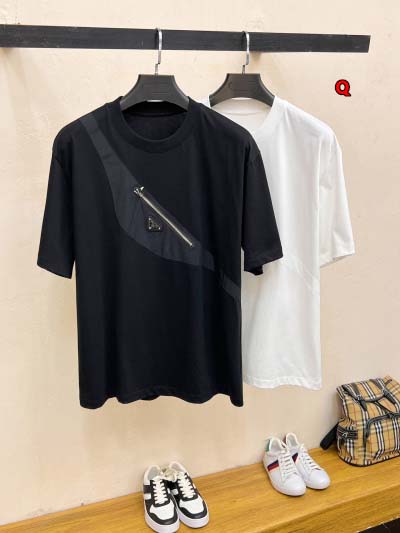 2024年8月12日早秋高品質新作入荷  PRADA 半袖 Tシャツ Q工場