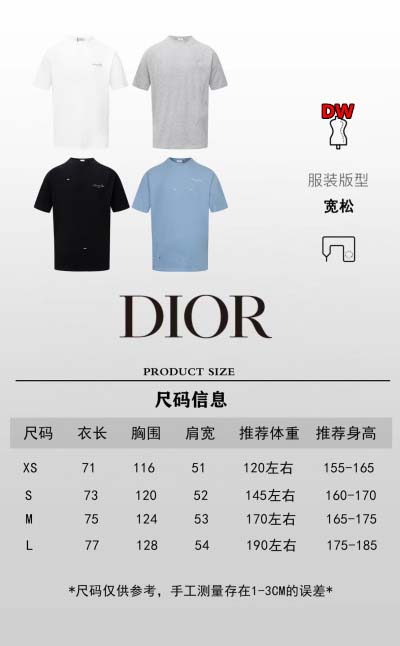 2024年8月19日秋冬新作入荷人気ディオール 半袖 Tシャツ DW工場