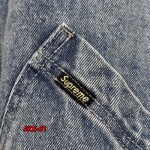 2024年12月19日秋冬高級品新作 SUPREME  Faux Shearling Lined Bomber Jacket ラムの綿毛アウターデニムのアウター 61工場