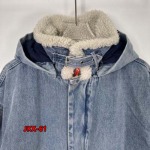 2024年12月19日秋冬高級品新作 SUPREME  Faux Shearling Lined Bomber Jacket ラムの綿毛アウターデニムのアウター 61工場