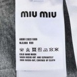 Miu Miu-24Fw刺繡小標エアコットンジッパーコートです