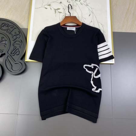 2025年4月21日入荷新作Thom Browneニット半袖 Tシャツ★誕生日プレゼント/結婚祝い/内祝い/贈り物/YI+YI工場M-XXL