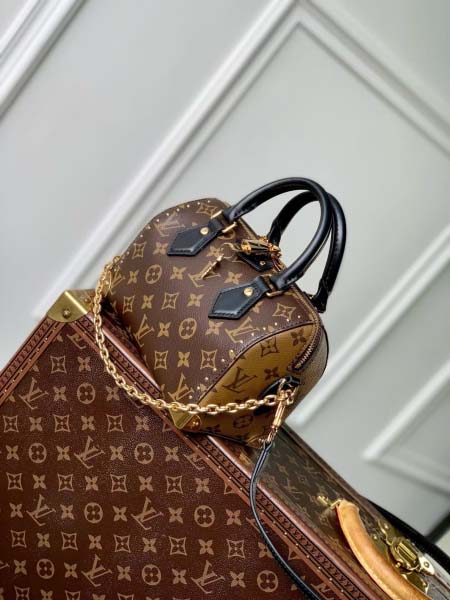 2025年6月26日Louis Vuitton バッグSpeedy Trunk  2025 Cruise Monogram  Monogram Reverse   :M13146:20.5CMx13.5CMx11CM 高品質人気の新作/誕生