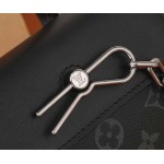 2025年6月26日Louis Vuitton バッグ Nano Steamer  Monogram Eclipse  Steamer Monogram Eclipse :M82774:15CMx18CMx7CM 高品質人気の新作/誕生日プ