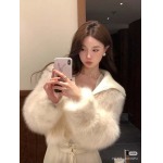 2025年11月18日入荷秋冬新作キツネの毛を模したパッチワークニット ファッション/誕生日プレゼント/贈り物 can工場