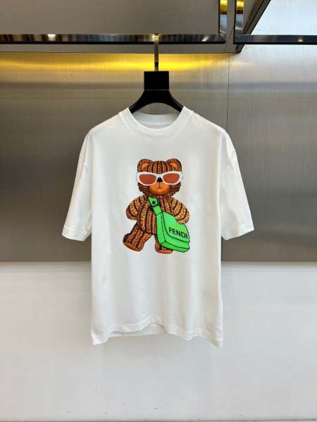 2026年4月16日新作FENDI半袖 tシャツ高品質/誕生日プレゼント/FF工場M-3XL