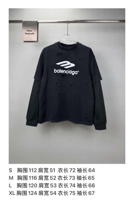 2026年8月27日秋冬新作Balenciaga長袖tシャツ高品質人気の商品/YGY工場
