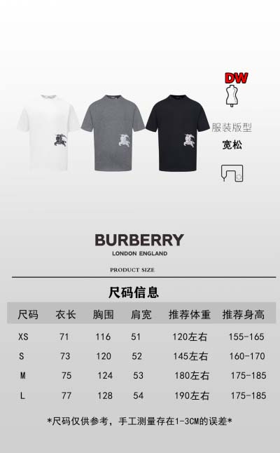 2024年8月19日秋冬新作入荷人気バーバリー 半袖 Tシャツ DW工場