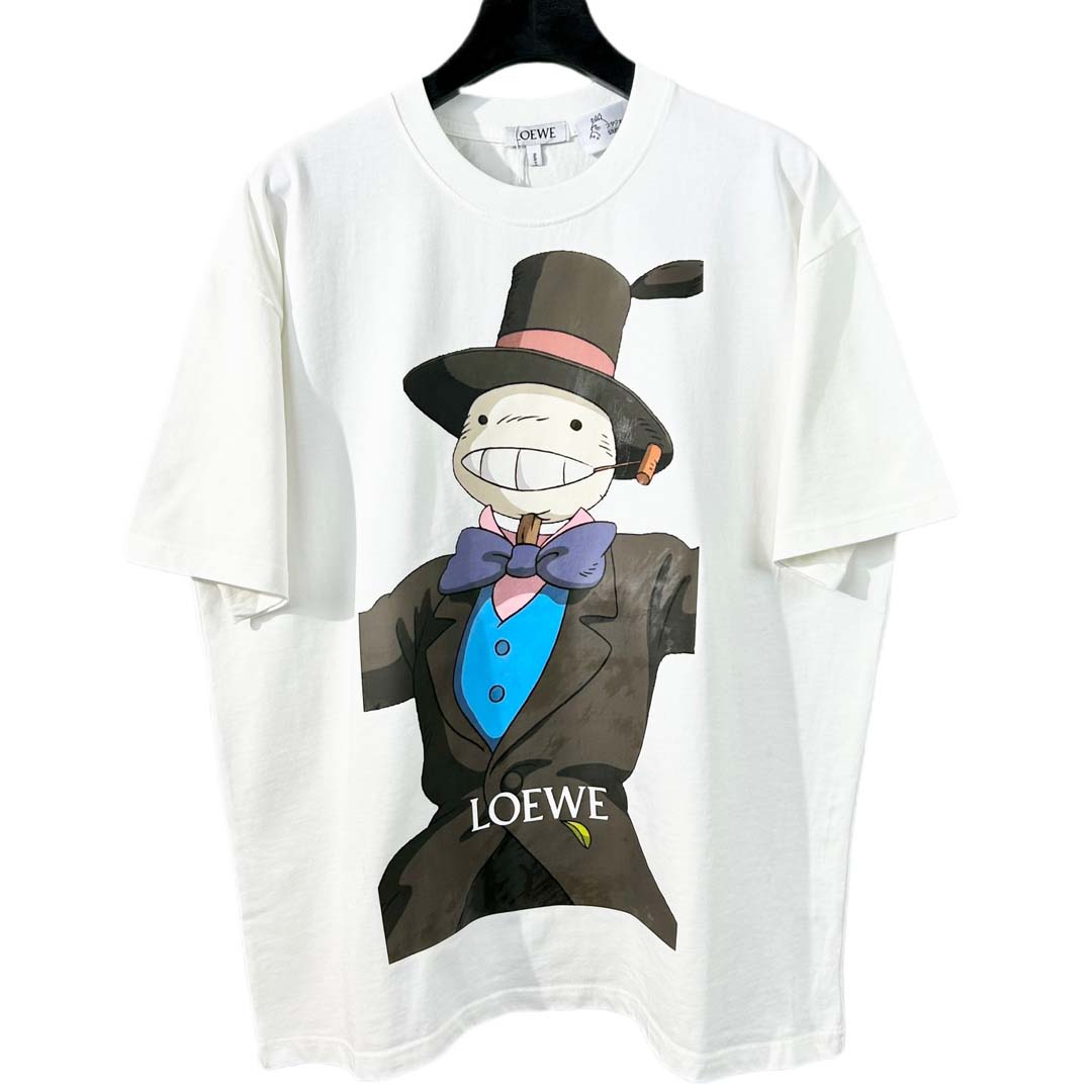 人気新品入荷 LOEWE  綿半袖 Tシャツ260g 男女兼...