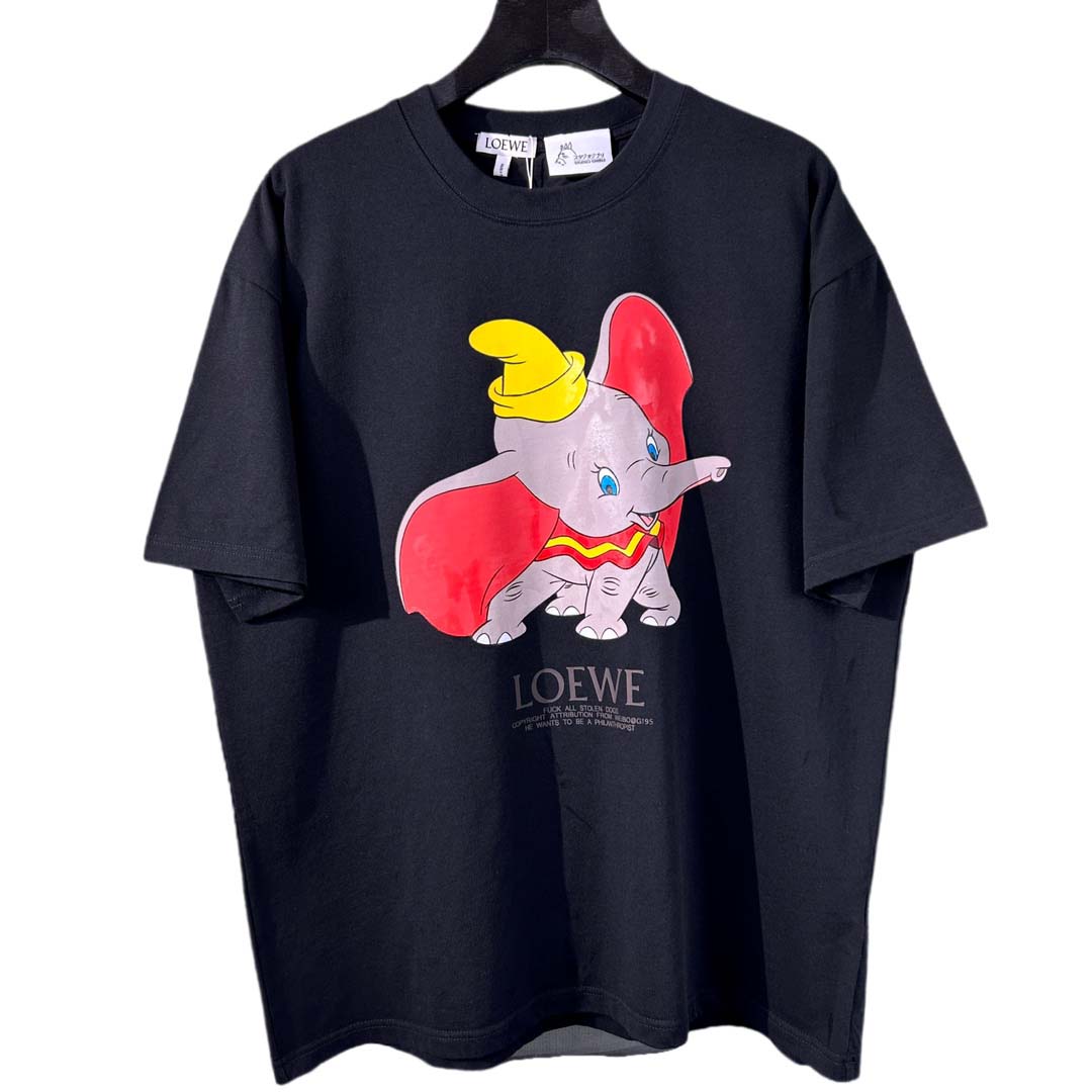 人気新品入荷 LOEWE  綿半袖 Tシャツ260g 男女兼...