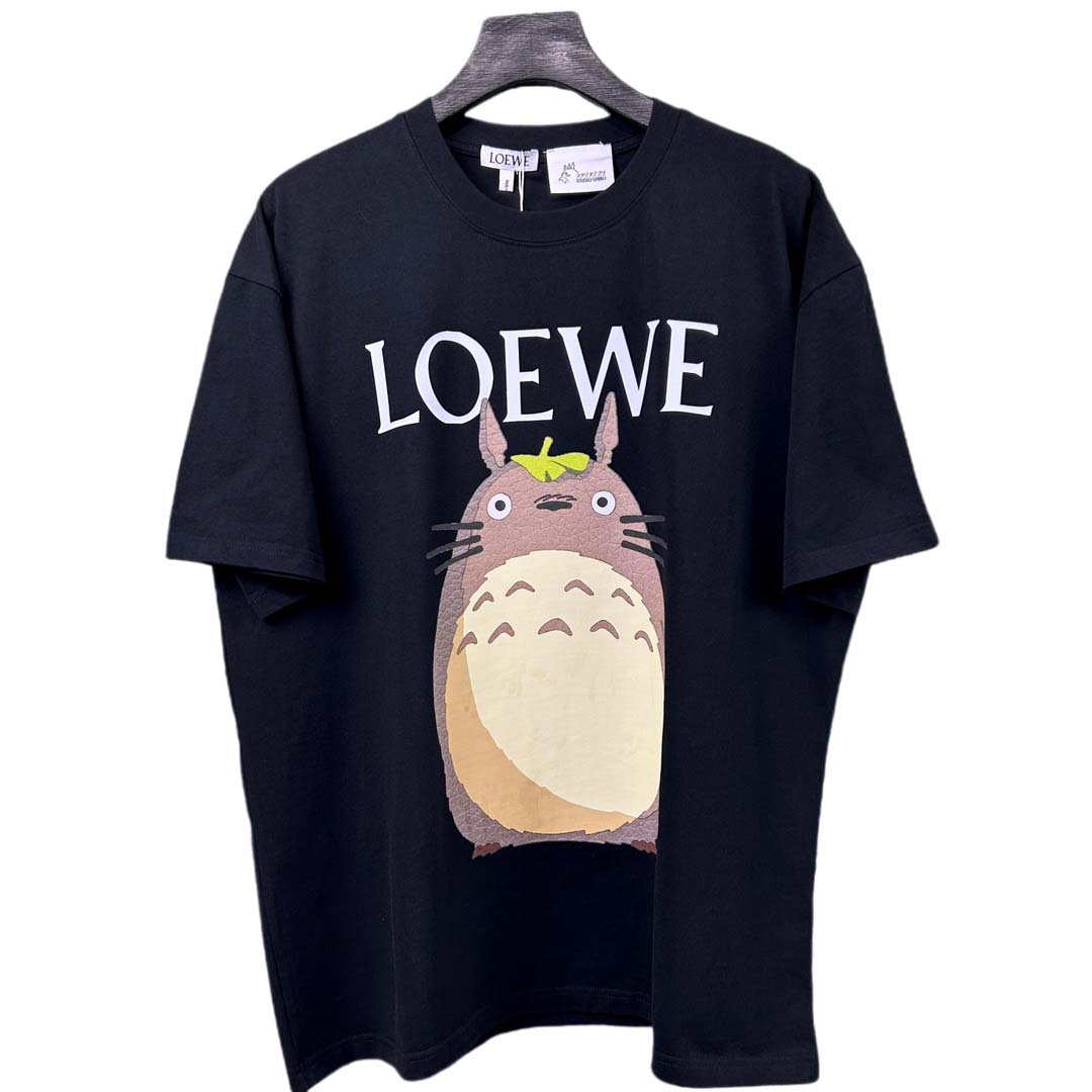 人気新品入荷 LOEWE  綿半袖 Tシャツ260g 男女兼...