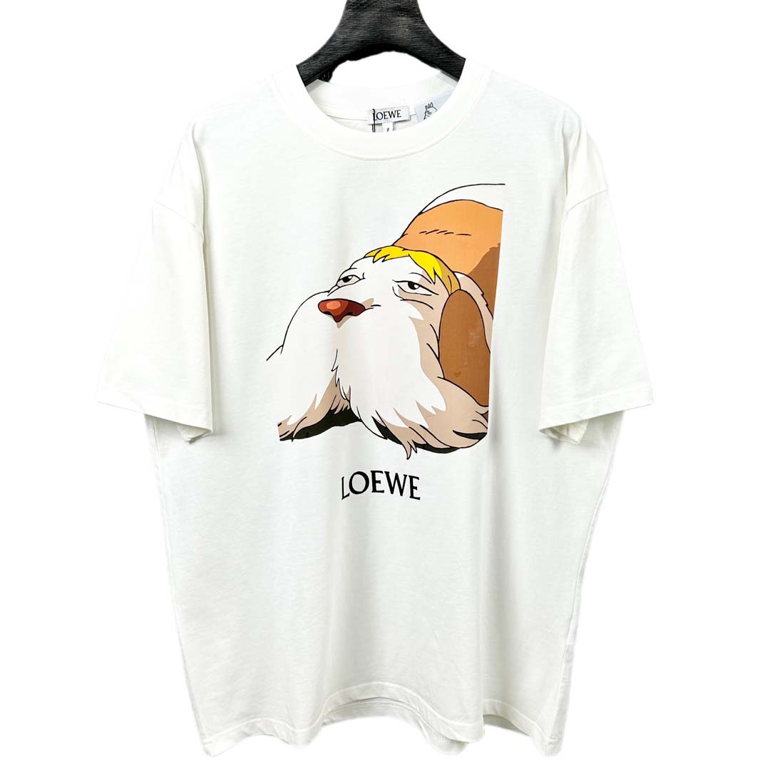 人気新品入荷 LOEWE  綿半袖 Tシャツ260g 男女兼...