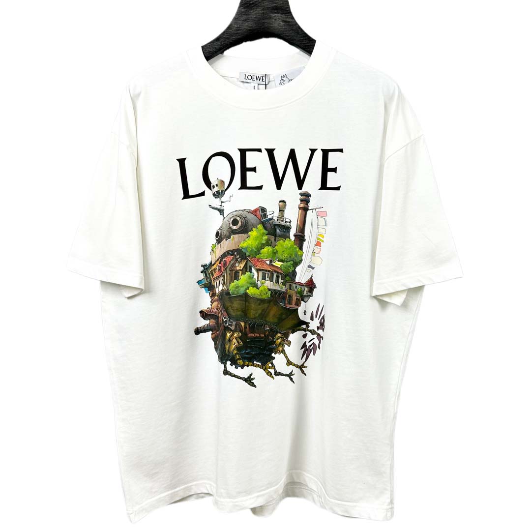 人気新品入荷 LOEWE  綿半袖 Tシャツ260g 男女兼...