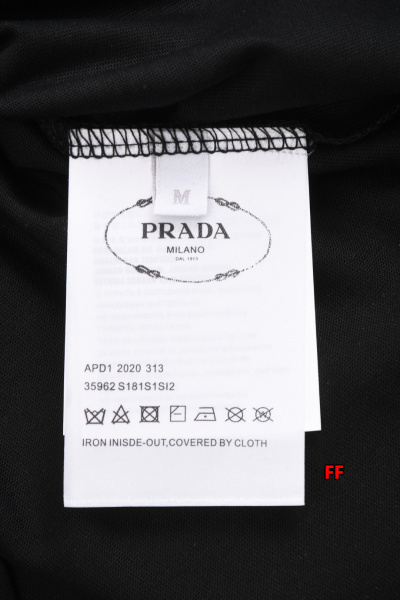 2025年新品春夏PRADA  半袖Tシャツ 綿 Tシャツ 男女兼用 HUAREN工場