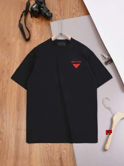 2025年高品質 新品春夏PRADA 半袖Tシャツ 綿 Tシ...