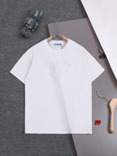 2025年新品春夏PRADA  半袖Tシャツ 綿 Tシャツ ...