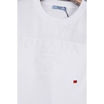 2025年新品春夏PRADA  半袖Tシャツ 綿 Tシャツ 男女兼用 HUAREN工場