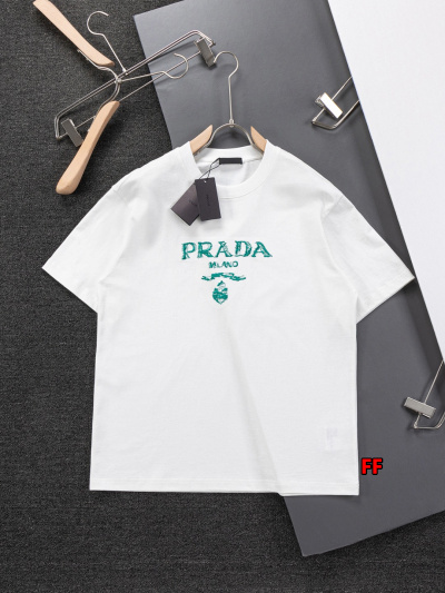 2025年新品春夏PRADA   半袖Tシャツ 綿 Tシャツ...