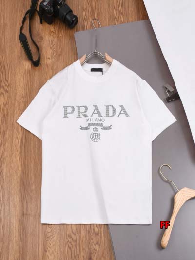 2025年新作春夏 PRADA  半袖 Tシャツ 綿  bo...