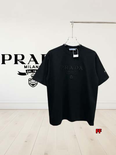 2025年新作早春PRADA 半袖 Tシャツ 綿 男女兼用 ...