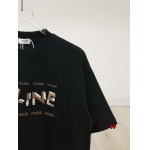 2025年新作早春 CELINE 半袖 Tシャツ 綿 男女兼用  FF工場