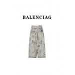 バレンシアガ Balenciaga BLCG 24FW ホワイトグラフィティデニムパンツ