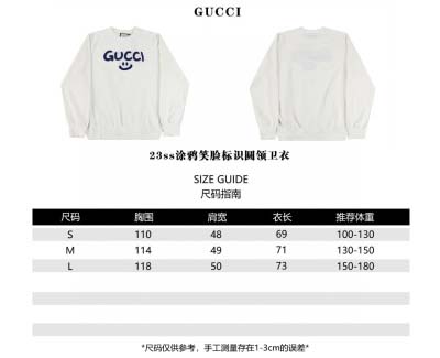 GUCCI-グッチ23ssグラフィティアート笑顔マーククルー...