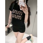 2025年2月9日新品 miumiu 半袖 Tシャツcan 工場