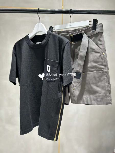 2025年6月12日入荷新作SACAI X CARHARTT  S/S24  POCKET TEE Tee 1-4（S-XL） 誕生日プレゼント/男女兼用/高品質/正規品と同じ人気/16工場
