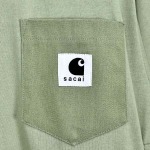 2025年6月13日入荷新作SACAI X CARHARTT  S/S24  POCKET TEE Tee 1-4（S- XL）誕生日プレゼント/男女兼用/高品質/正規品と同じ人気/16工場
