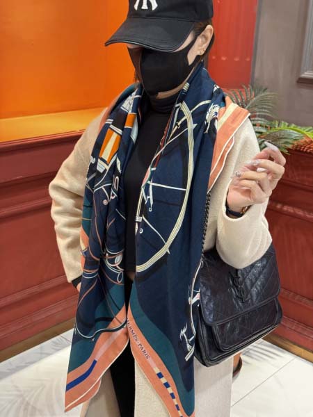 2025年12月10日入荷新品HERMESマフラーギフト/誕生日/記念品/アクセサリーkaka工場