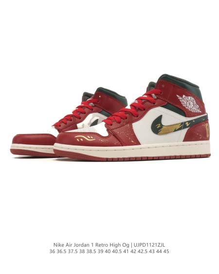 2025年12月新品（NIKE）AIR JORDAN 1 MID人気 スニーカー男女兼用/誕生日プレゼント/XH工場