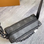 2025年12月9日入荷Louis Vuitton バッグM44735 Virgil Abloh 2019 Mini SOFT TRUNK Monogram Eclipse 18.5 x 13.0 x 8.0 高品質新作/誕生日プレゼント/