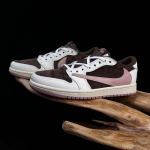 2025年12月25日入荷新品 Travis Scott x Air Jordan 1 Low Medium Olive人気 スニーカー男女兼用/誕生日プレゼント/XH工場