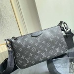 2026年5月11日入荷Louis Vuitton バッグM11741  POCHETTE ACCESSOIRE Jh  Pochette Accessoire XL Monogram Eclipse  1990 28X16.5  高品質新