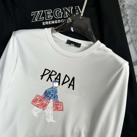 2026年10月10日入荷新作Prada 長袖Tシャツ /（ブランドタグ（ネームタグ）の後縫い）JX工場